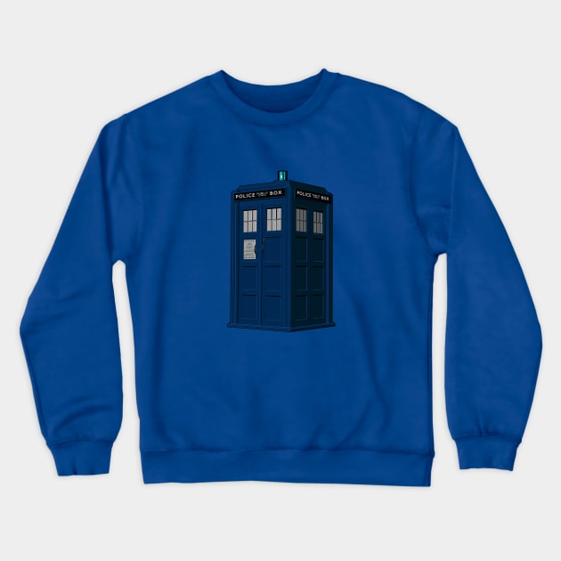 TARDIS Crewneck Sweatshirt by SimonBreeze